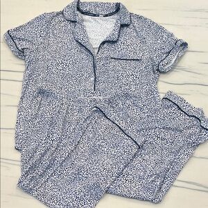 Purple Leopard Print Women's Pajama Set